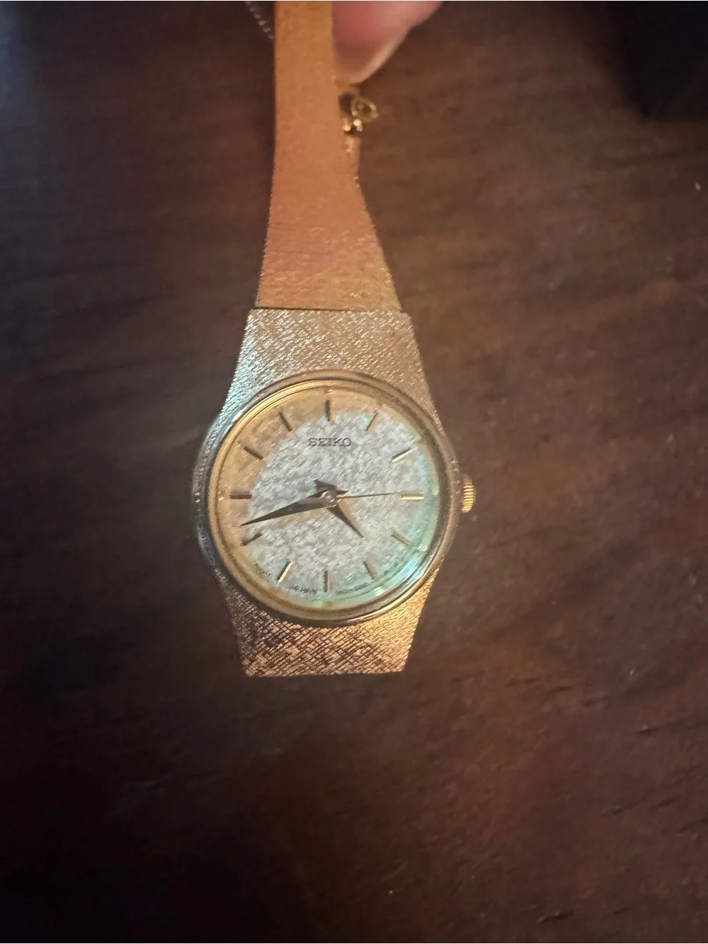 Vintage  Textured Gold-Tone Women's dress Watch